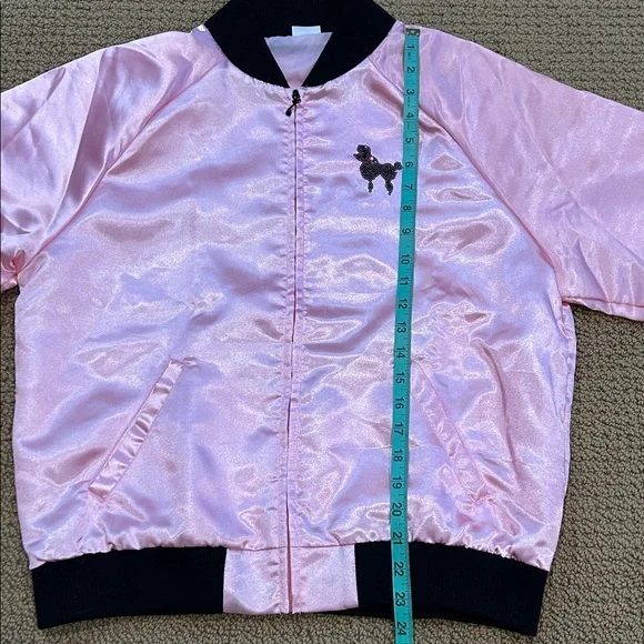Spirit Pink Satin Sequin Poodle Jacket size Large 50s Grease Costume Halloween - Picture 17 of 17